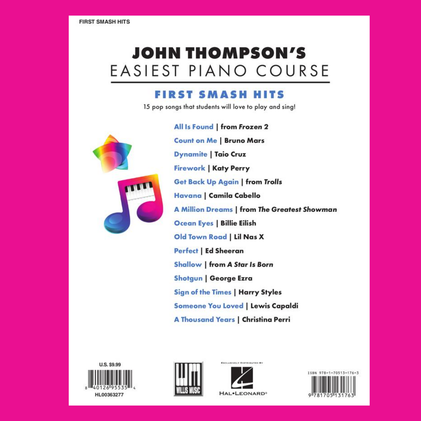 John Thompson's Easiest Piano Course - First Smash Hits Book