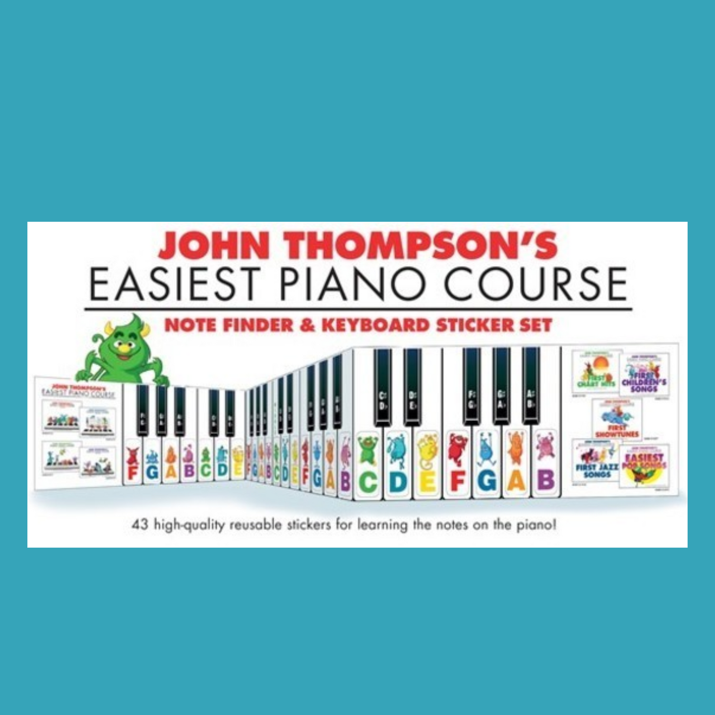 John Thompsons Easiest Piano Course - Note Finder & Keyboard Sticker Set