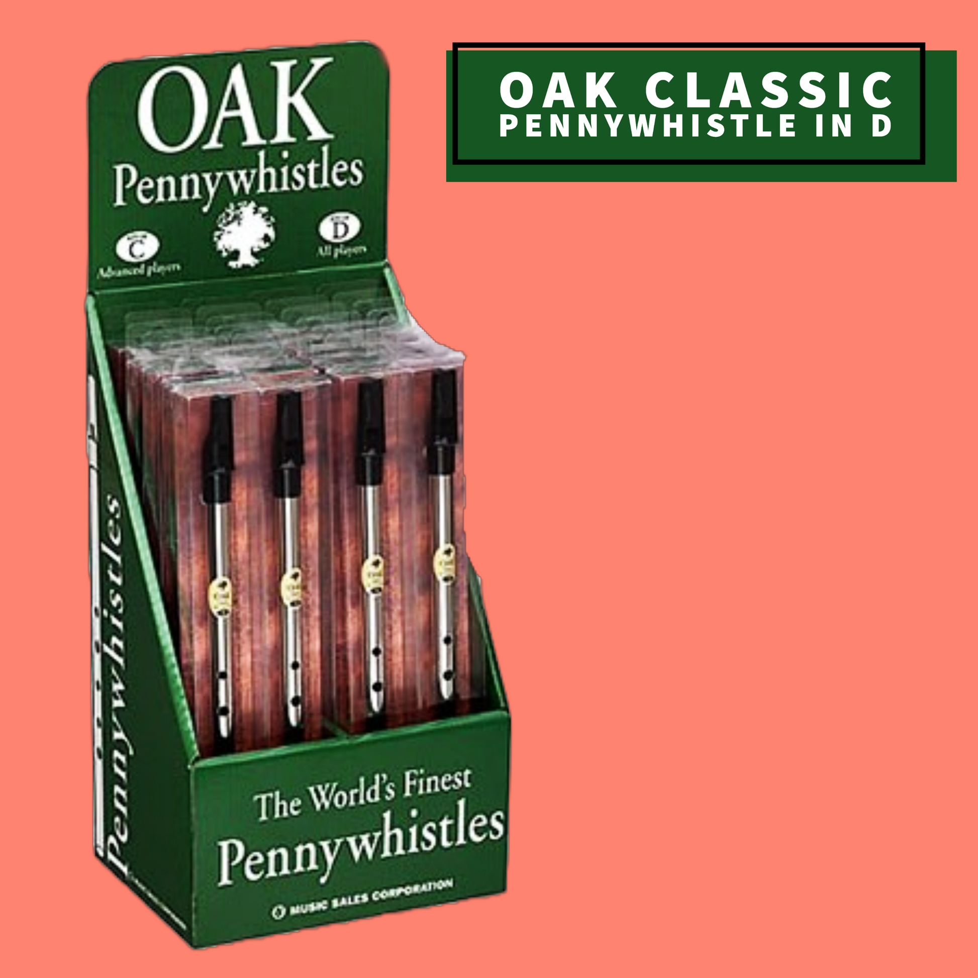 Oak Classic Pennywhistle In D Musical Instruments & Accessories