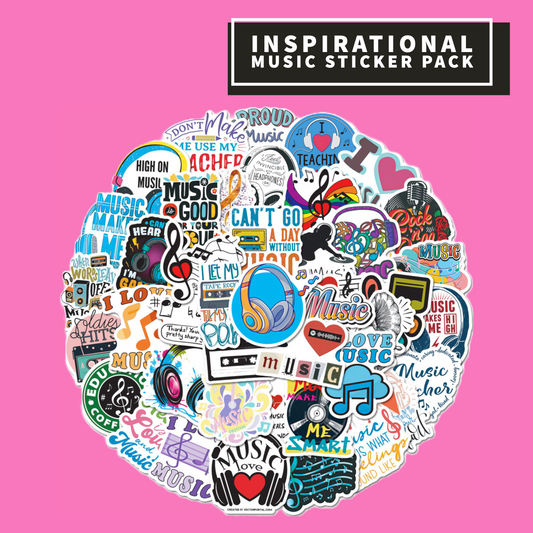 Inspirational Music Sticker Pack (20 pieces)