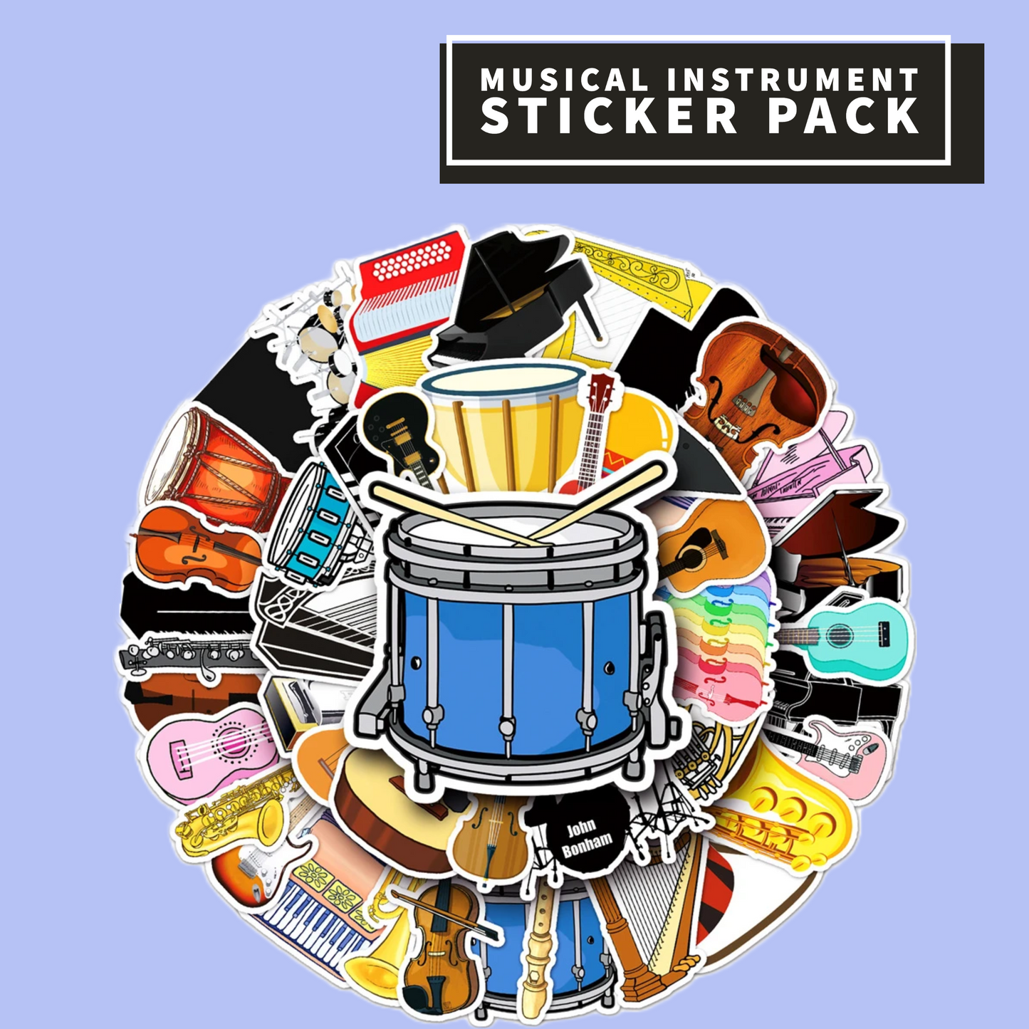 Musical Instrument Sticker Pack (20 pieces)