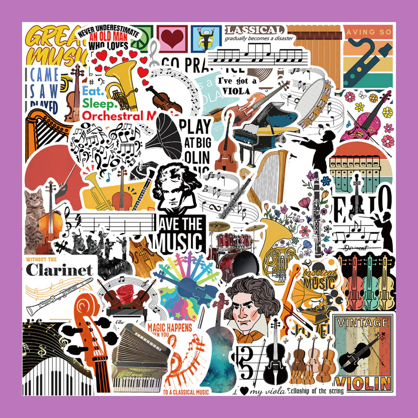 Orchestra Themed Sticker Pack (20 pieces)