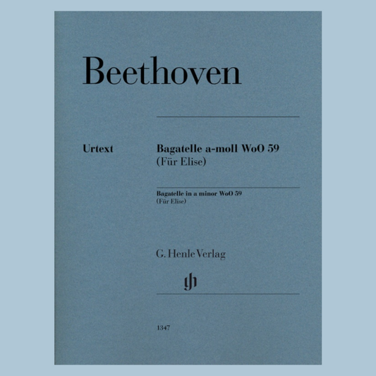 Beethoven - Fur Elise Bagatelle A Minor Piano Urtext Book