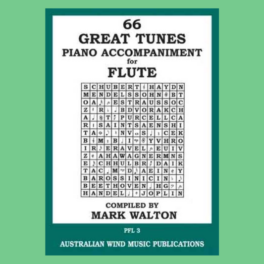 66 Great Tunes For Flute - Piano Accompaniment Book