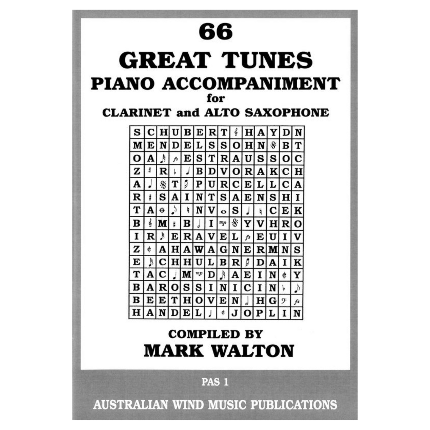 66 Great Tunes For Clarinet and Alto Saxophone - Piano Accompaniment Book