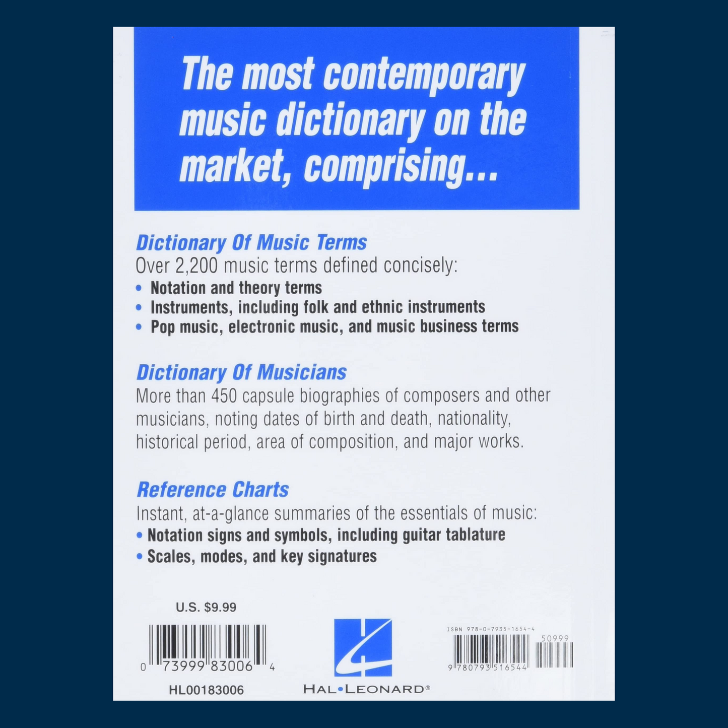 Hal Leonard - Pocket Music Dictionary Book