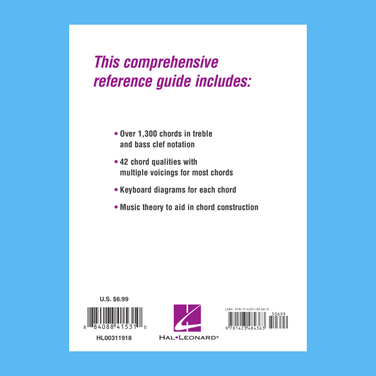 Hal Leonard - 便携式钢琴和弦字典手册