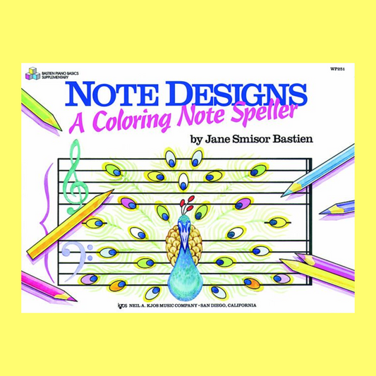 The Bastian Piano Library - Note Designs: A Colouring Note Speller Book