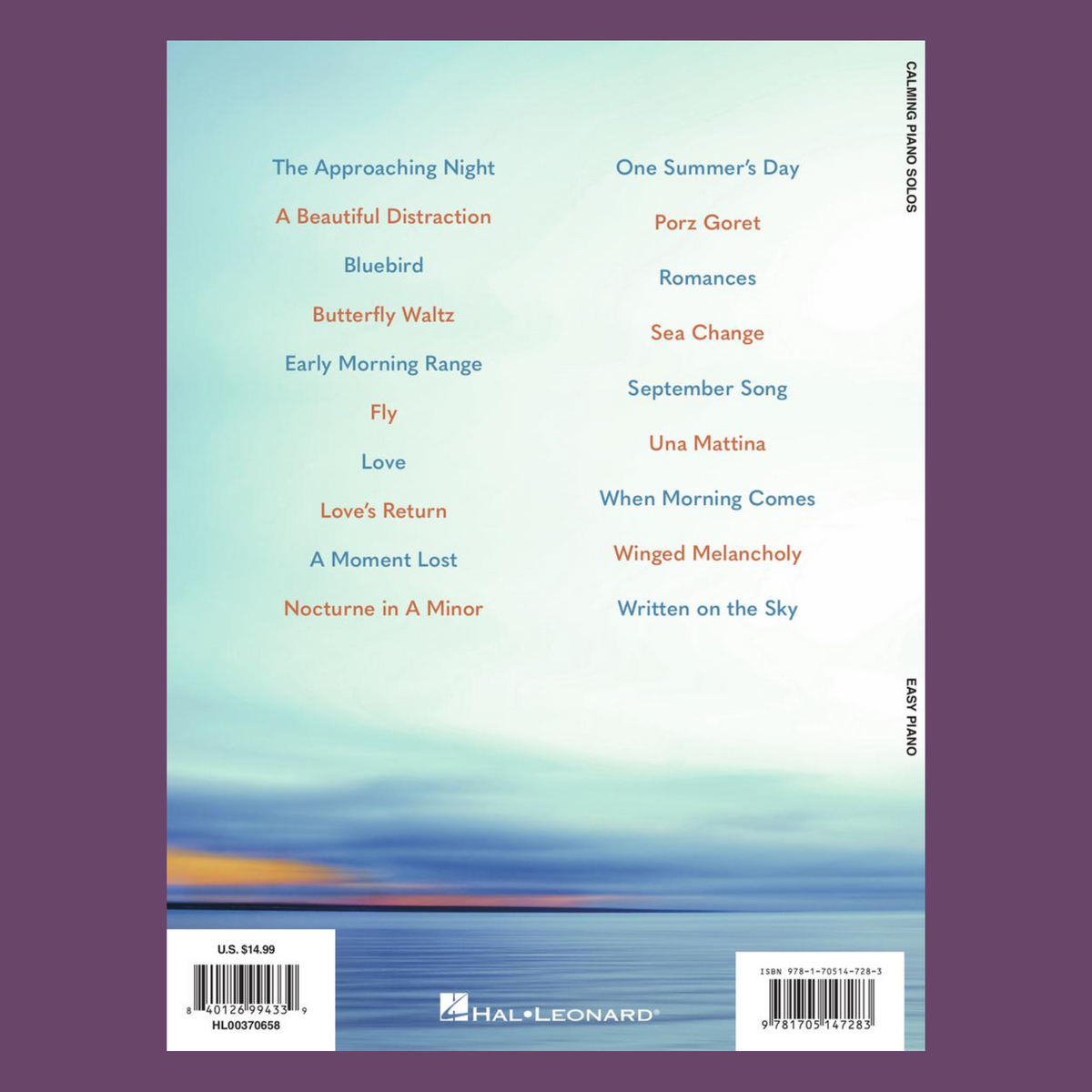 Calming Piano Solos - Easy Piano Edition Book
