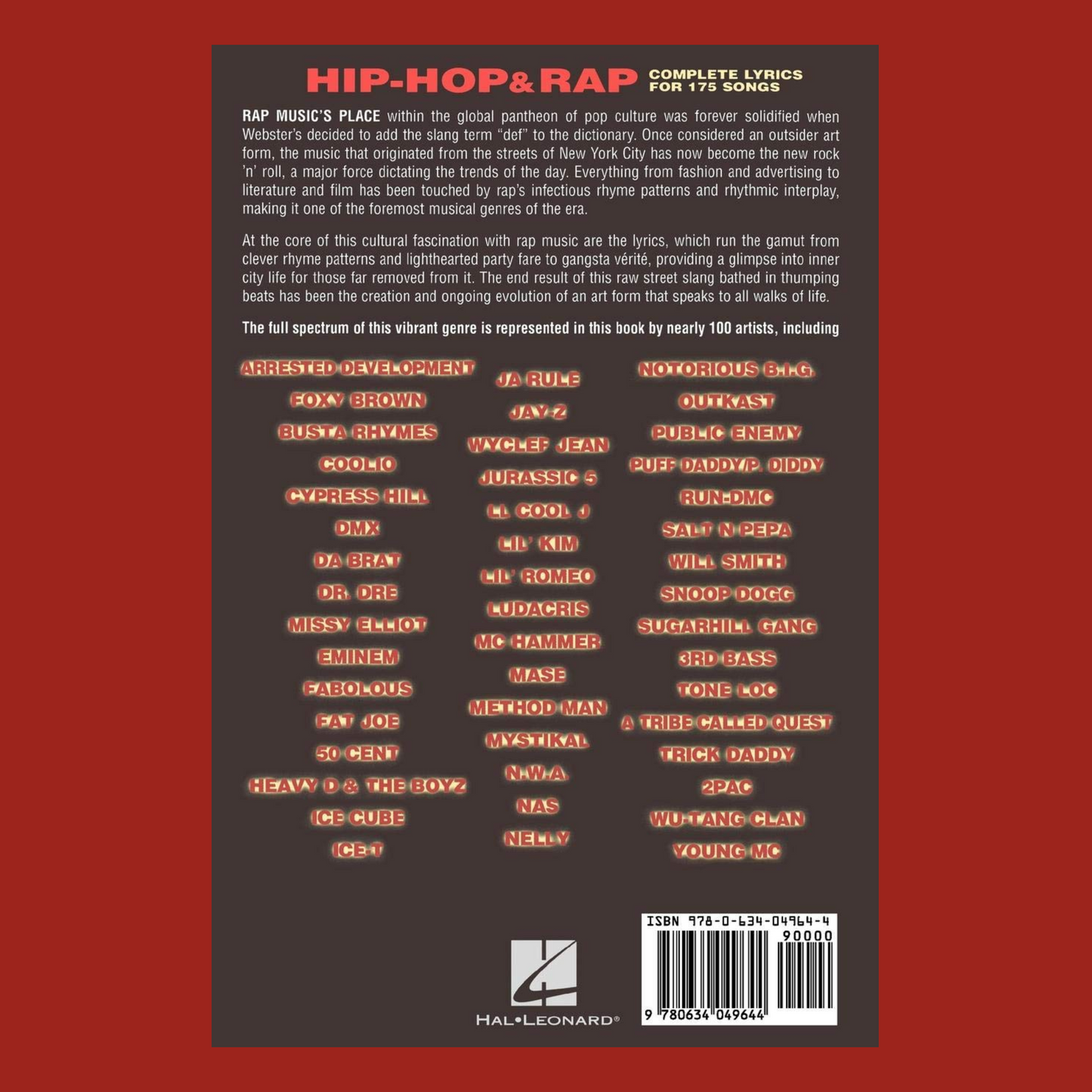Hip Hop And Rap Lyric Book