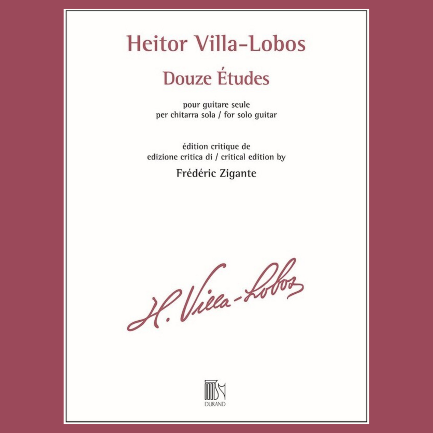 Heitor Villa-Lobos: 12 Etudes For Guitar Solo Book