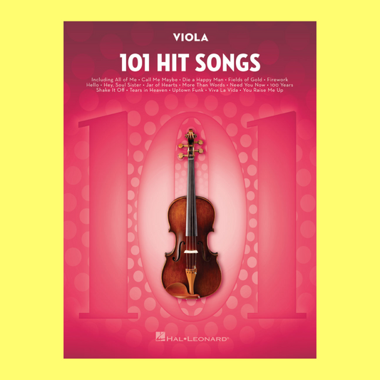 101 Hit Songs For Viola Book