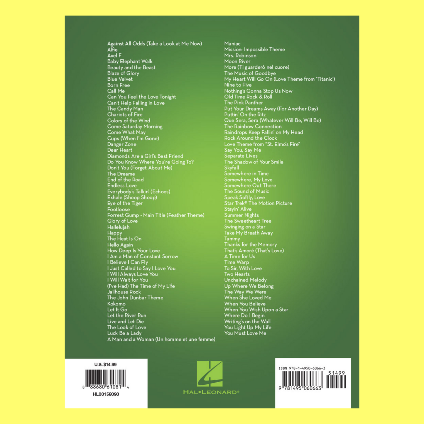 101 Movie Hits For Tenor Saxophone Book