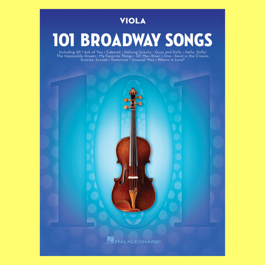 101 Broadway Songs For Viola Book