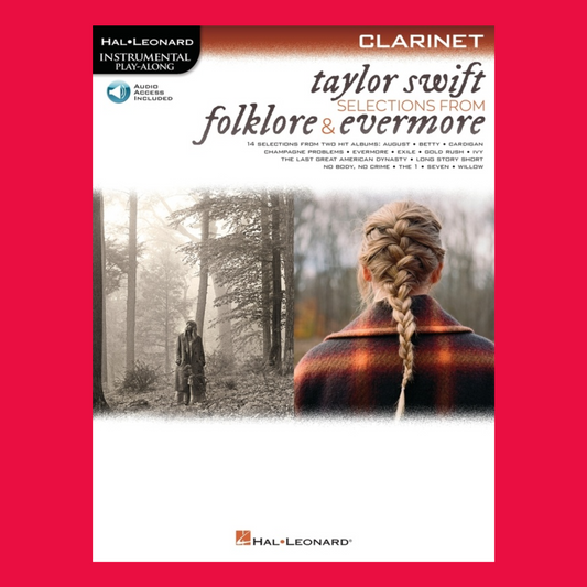 Taylor Swift - Folklore & Evermore Clarinet Play Along Book/Ola