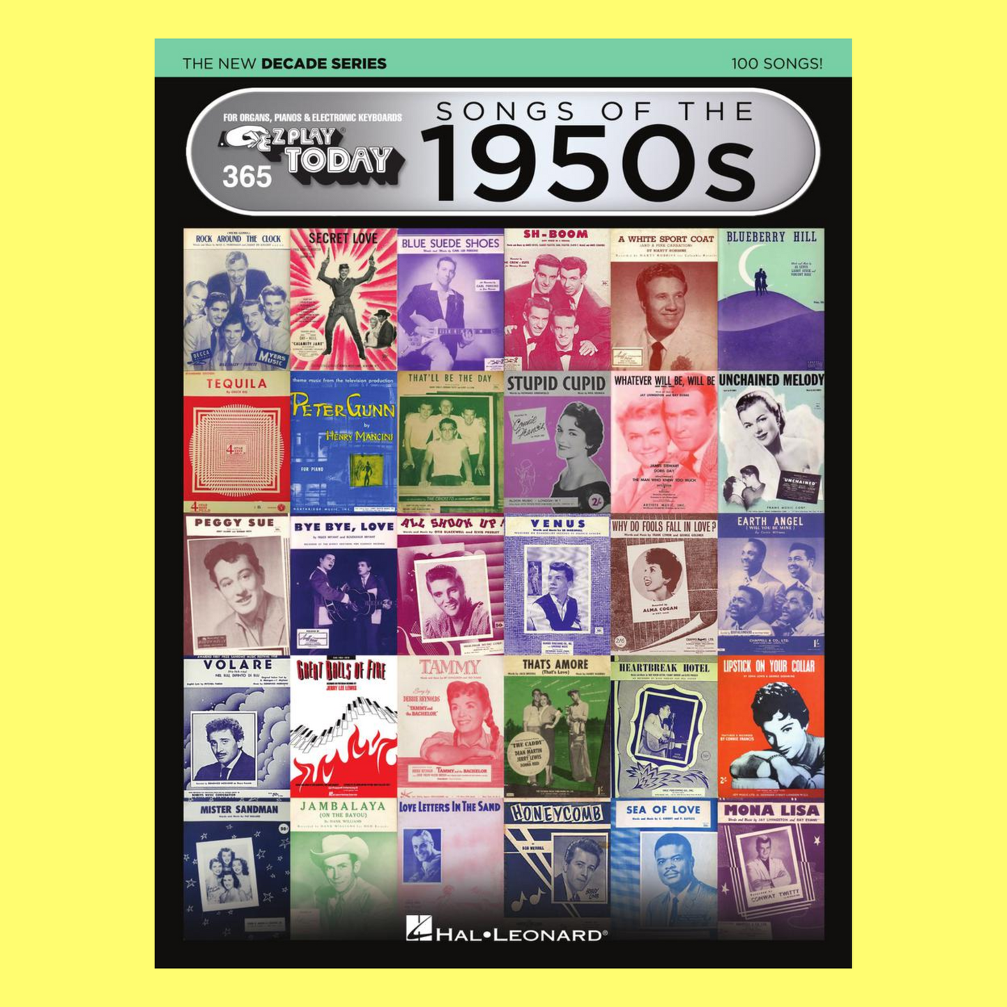 100 Hits Songs Of 1950's - New Decade Series Ez Play Piano Book