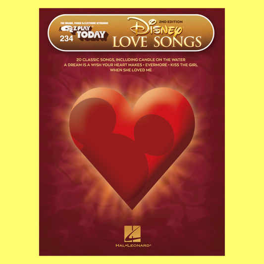 Disney Love Songs- Ez-Play Piano Volume 234 Songbook (2nd Edition)