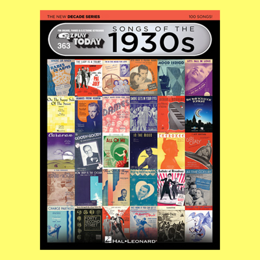 100 Hit Songs Of 1930's - New Decade Series Ez Play Piano Book