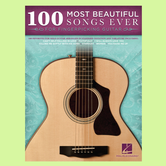100 Most Beautiful Songs Ever - Fingerpicking Guitar Book