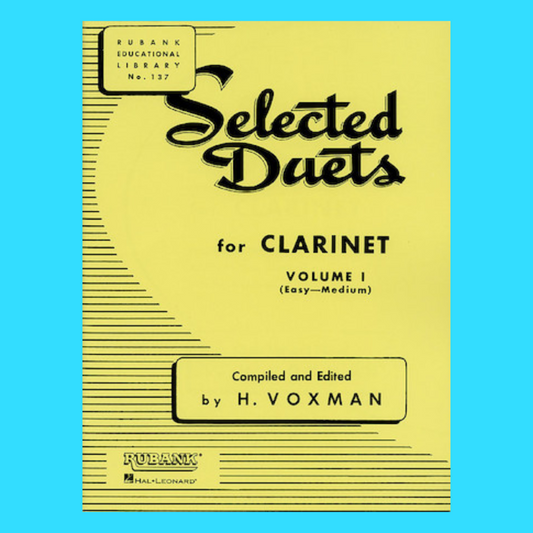 Rubank's Selected Duets For Clarinet - Volume 1 Book (Easy to Medium)