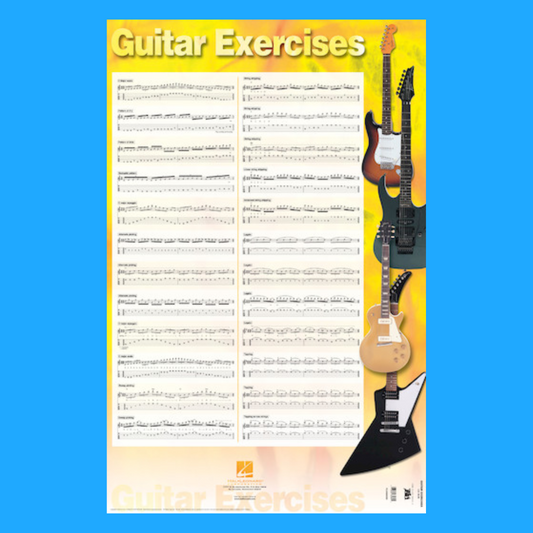 Guitar Exercises - Wall Chart (22 inches x 34 inches)