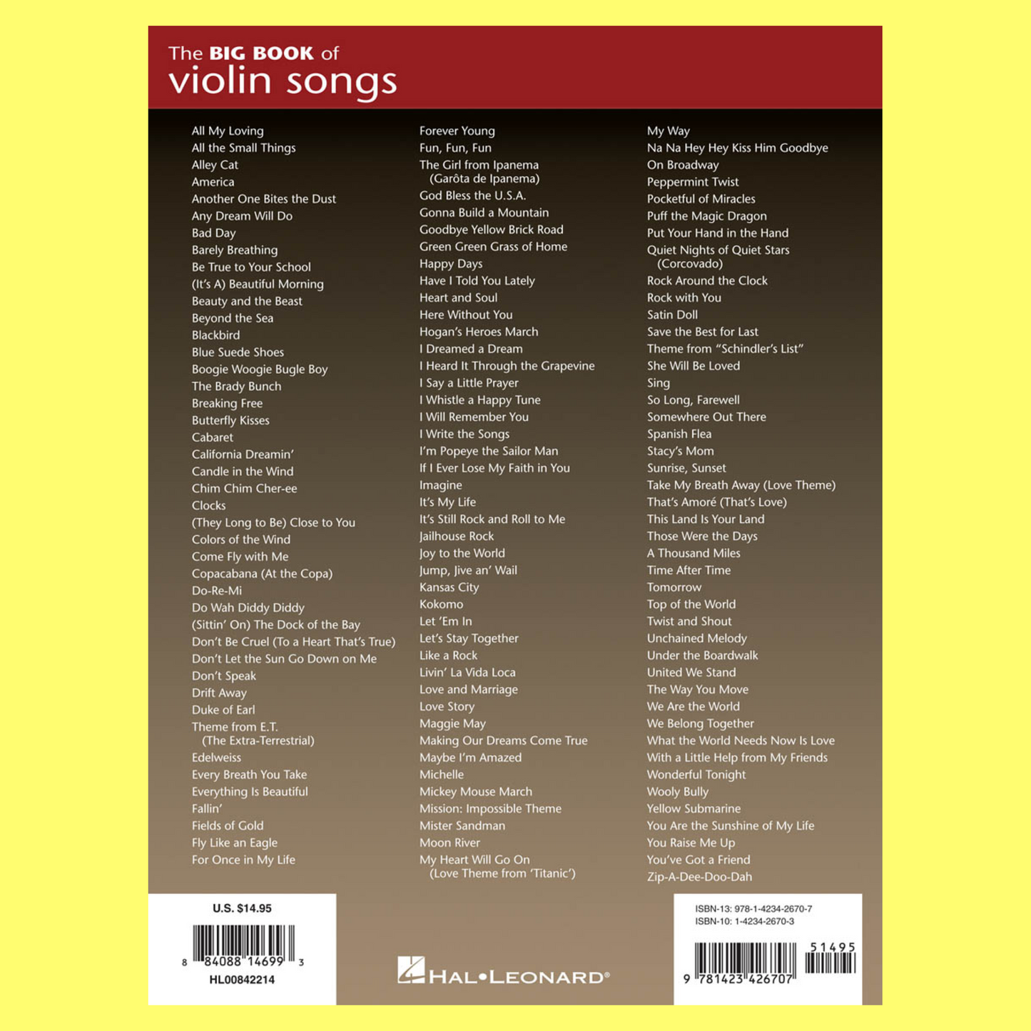 The Big Book Of Violin Songs (130 Popular Violin Solos)