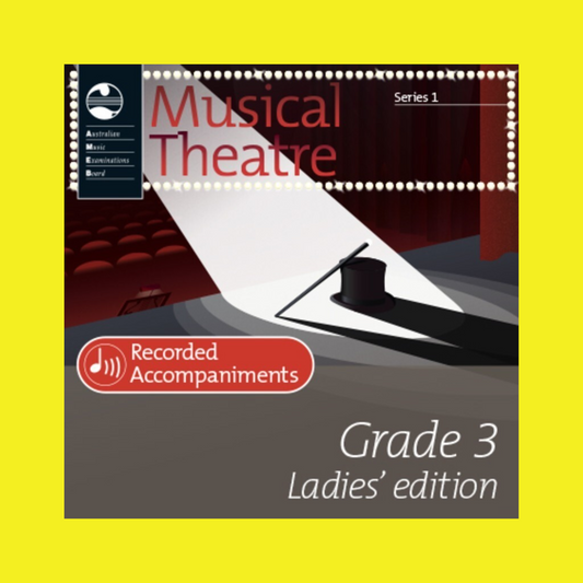 AMEB Musical Theatre Series 1 - Grade 3 Ladies Edition Recorded Accompaniments Cd