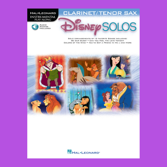Disney Solos - Clarinet/Tenor Saxophone Play Along Book/Ola