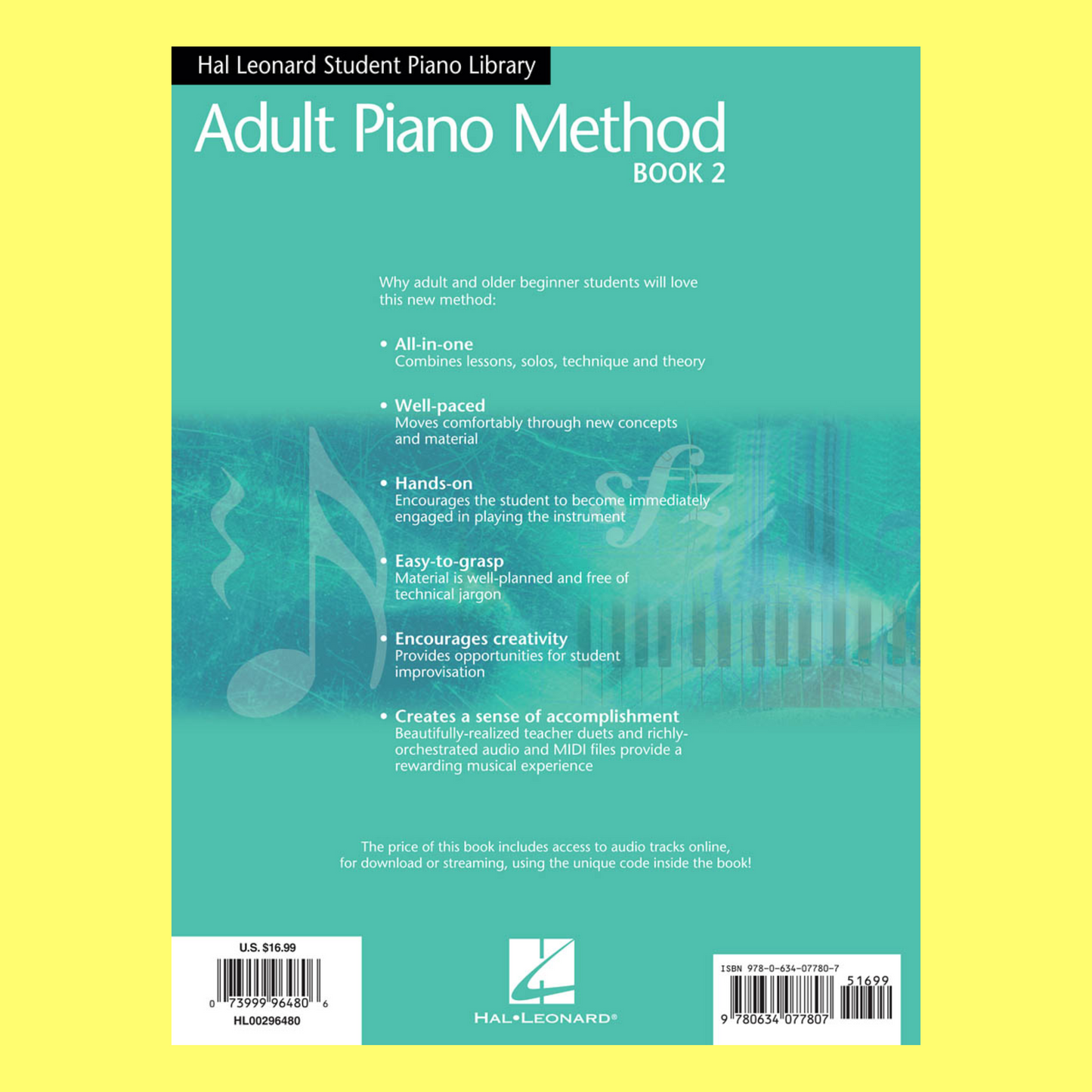 Hal Leonard Adult Piano Method - Book 2 (Book/Ola)
