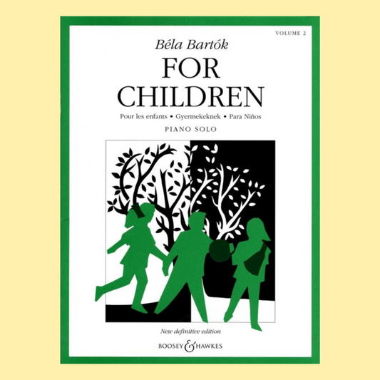 Bela Bartok For Children Volume 2 Piano Songbook (New Edition)
