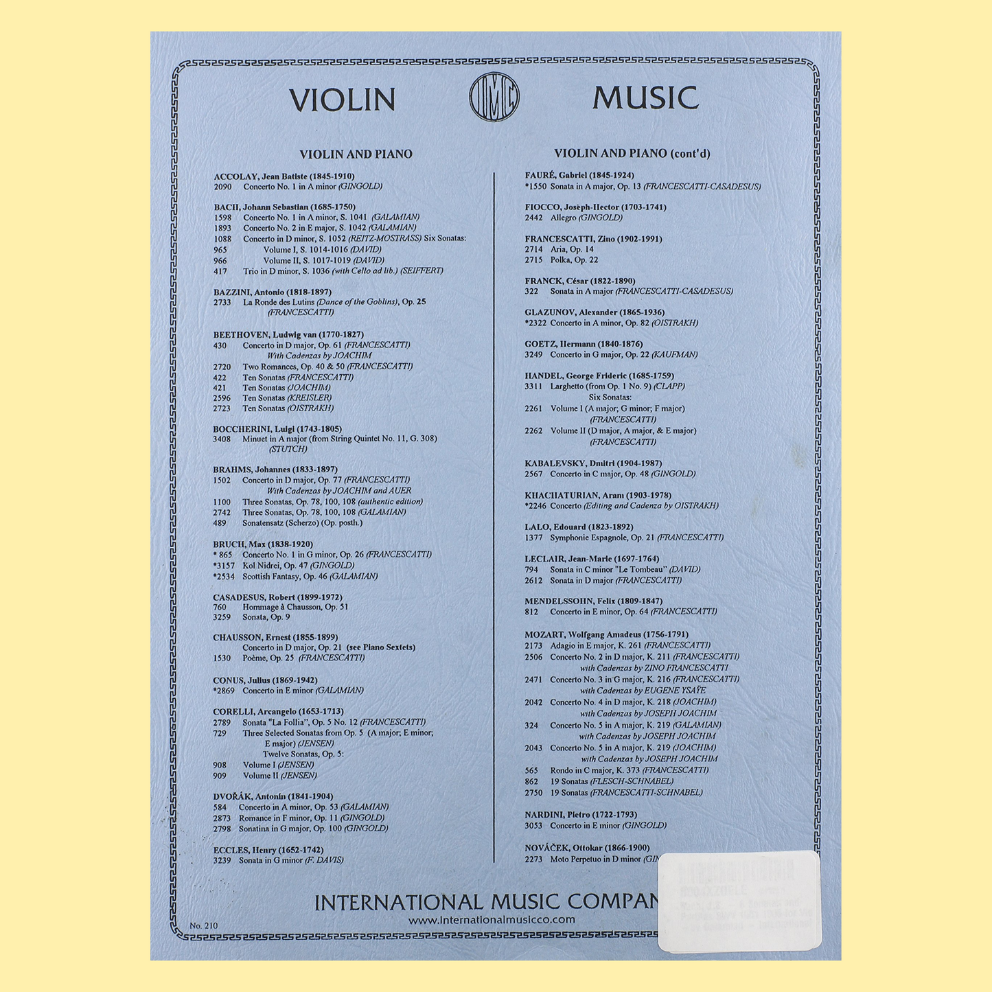 J.S Bach - 6 Sonatas & Partitas Violin Book