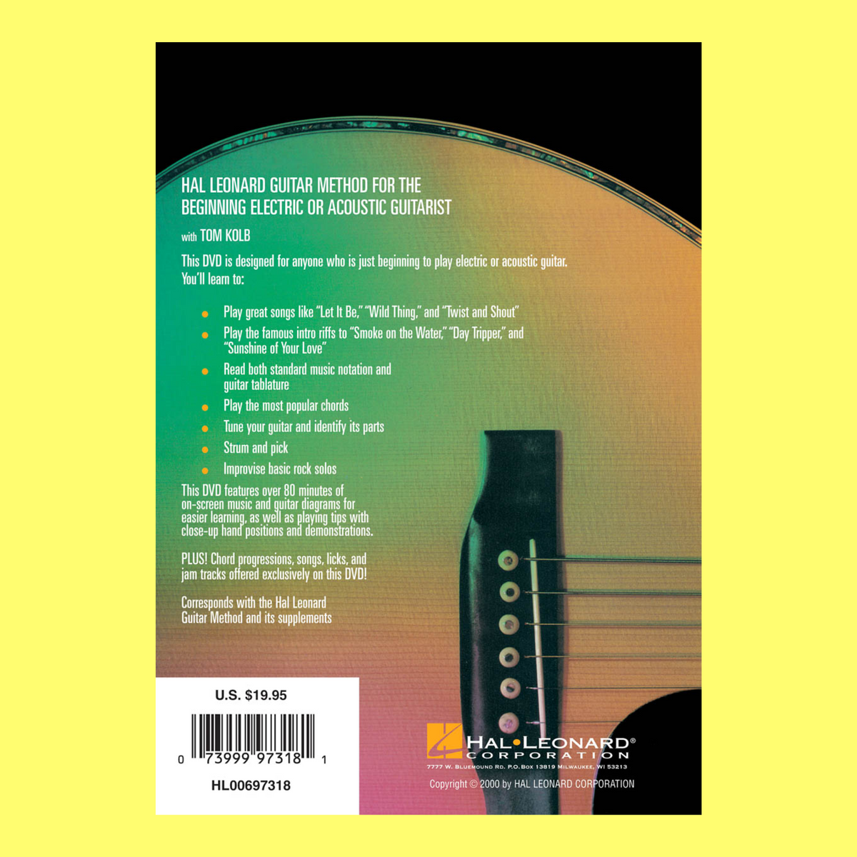 Hal Leonard 吉他教程——适合初学者电吉他或木吉他(DVD)