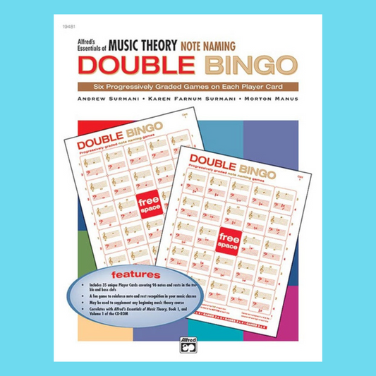 Alfred's Essentials Of Music Theory - Naming Double Bingo Book