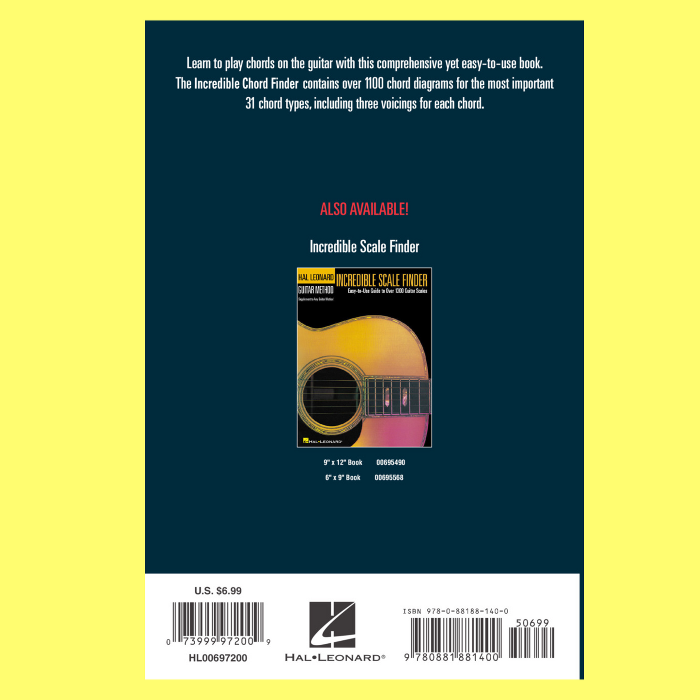 Hal Leonard Guitar Method - Incredible Chord Finder Book (Small)