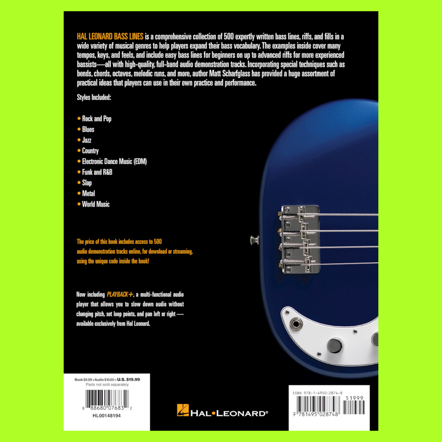 Hal Leonard Bass Method - 500 Bass Lines In All Styles Book/Ola