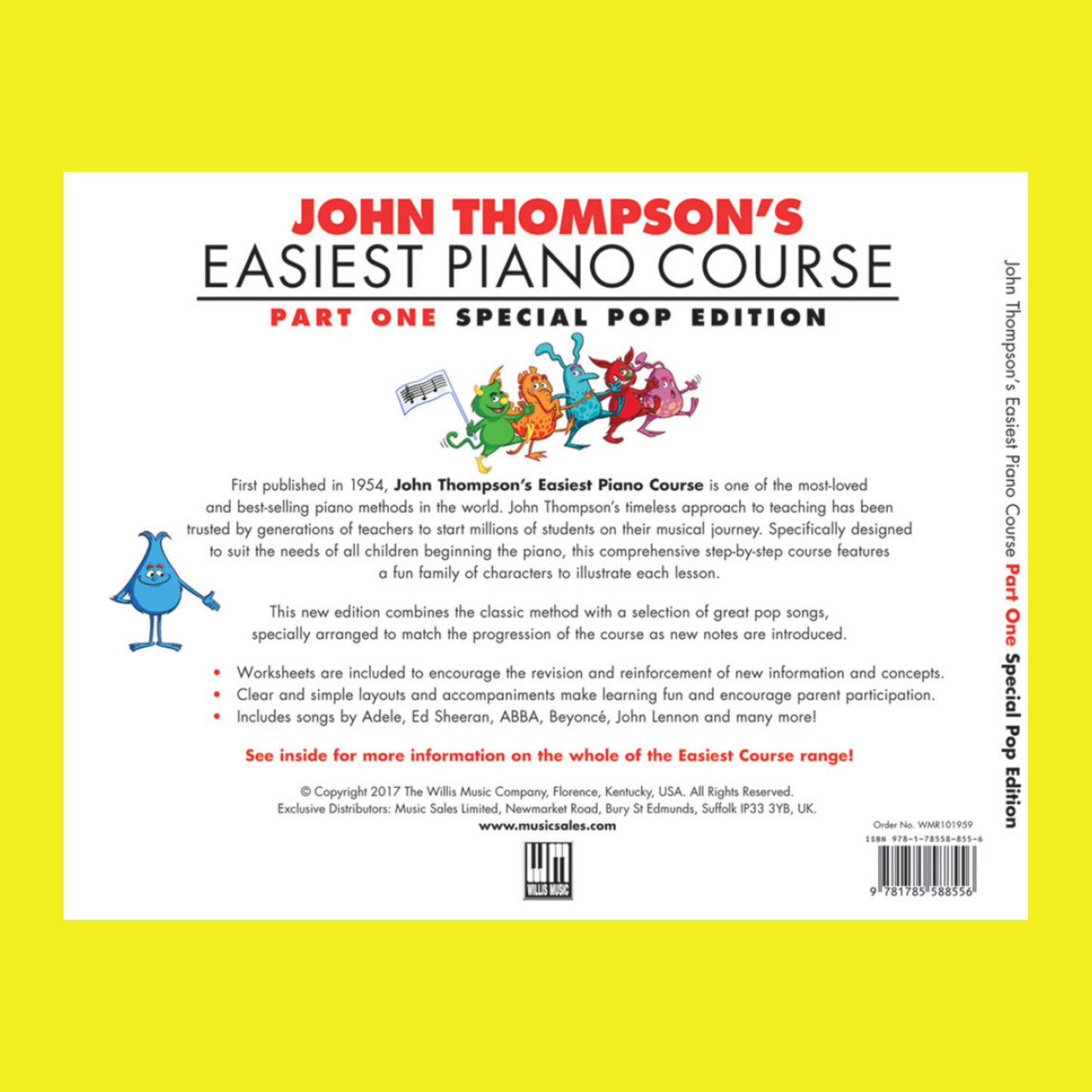 John Thompson's Easiest Piano Course - Part 1 Pop Edition Book