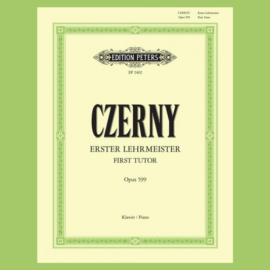 Czerny - First Tutor Op 599 100 Short Exercises For Piano Book
