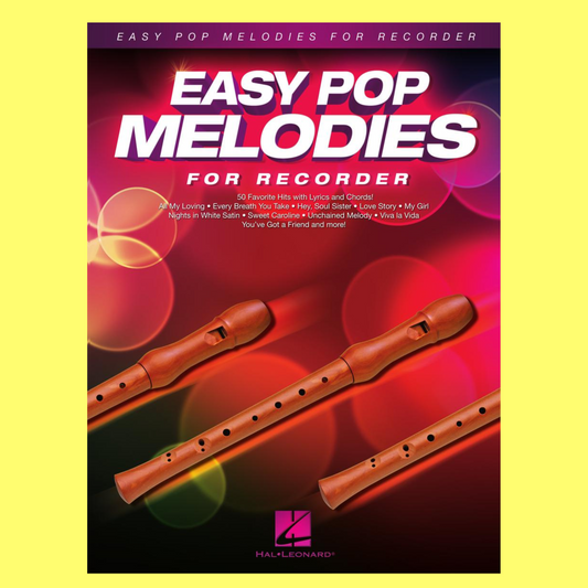 Easy Pop Melodies For Recorder Book - 50 Pop Songs