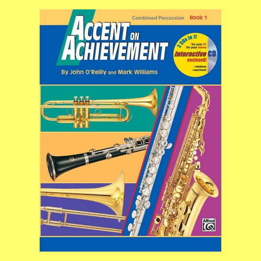Accent On Achievement -Combined Percussion Book 1 (Snare Drum, Bass Drum, Mallets)