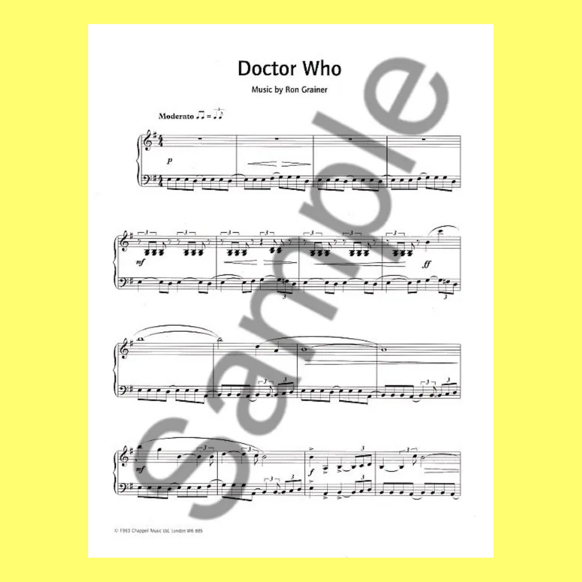Dr Who - Theme From the Hit Series Easy Piano Sheet Music