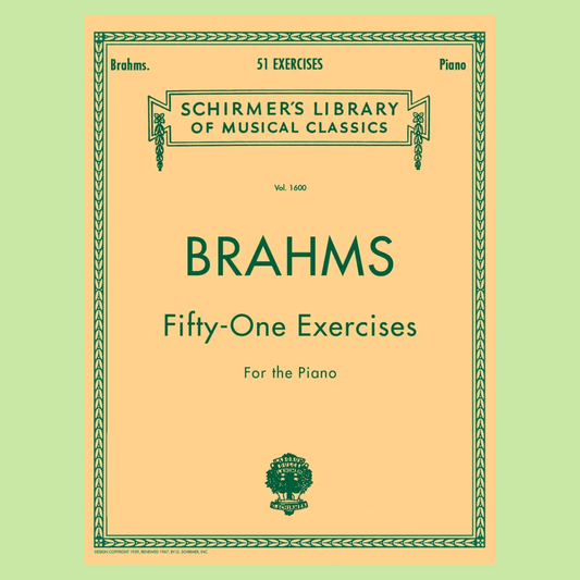 Johannes Brahms - 51 Exercises For Piano Book