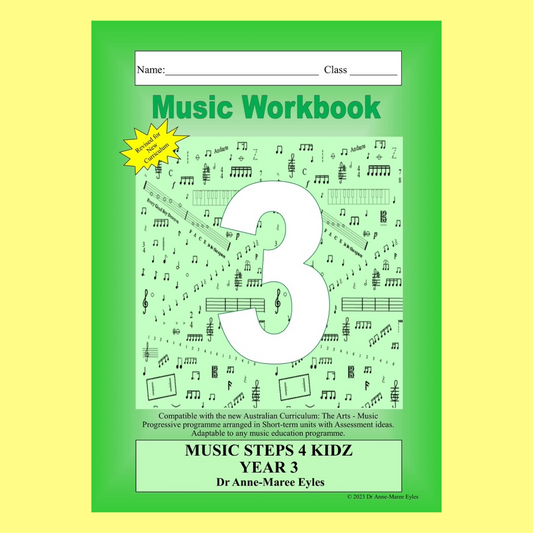 Music Stepz 4 Kidz - Year 3 Student Music Workbook (NEW) Revised Edition