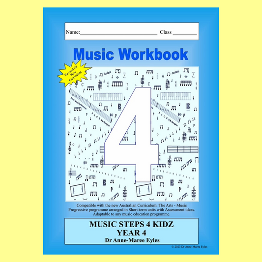 Music Stepz 4 Kidz - Year 4 Student Music Workbook (NEW) Revised Edition