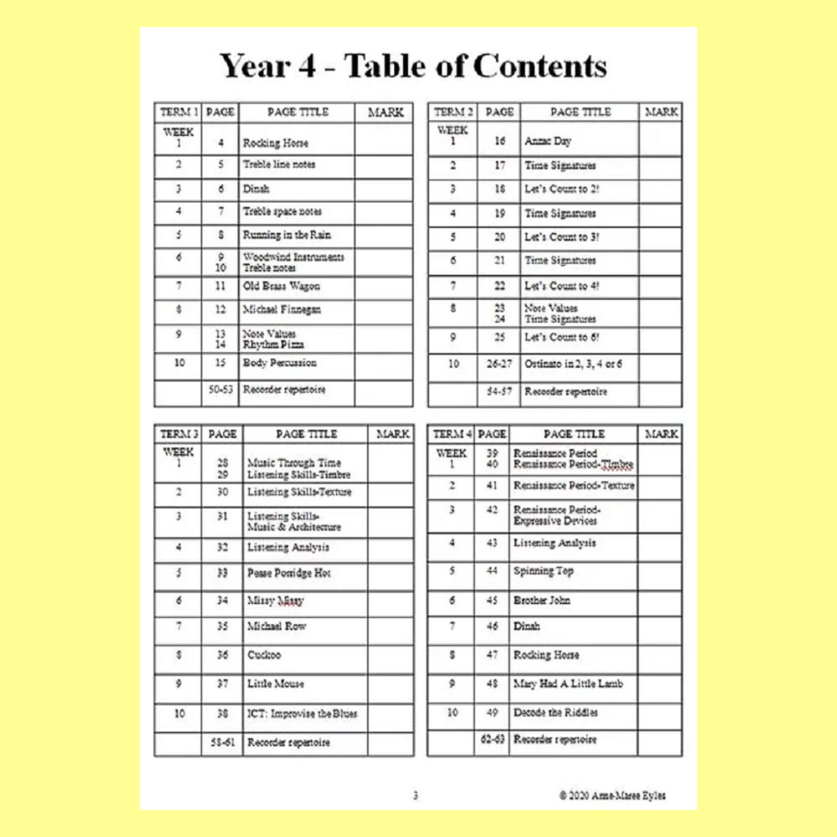Music Stepz 4 Kidz - Year 4 Student Music Workbook (NEW) 20 Pack Classroom Bundle