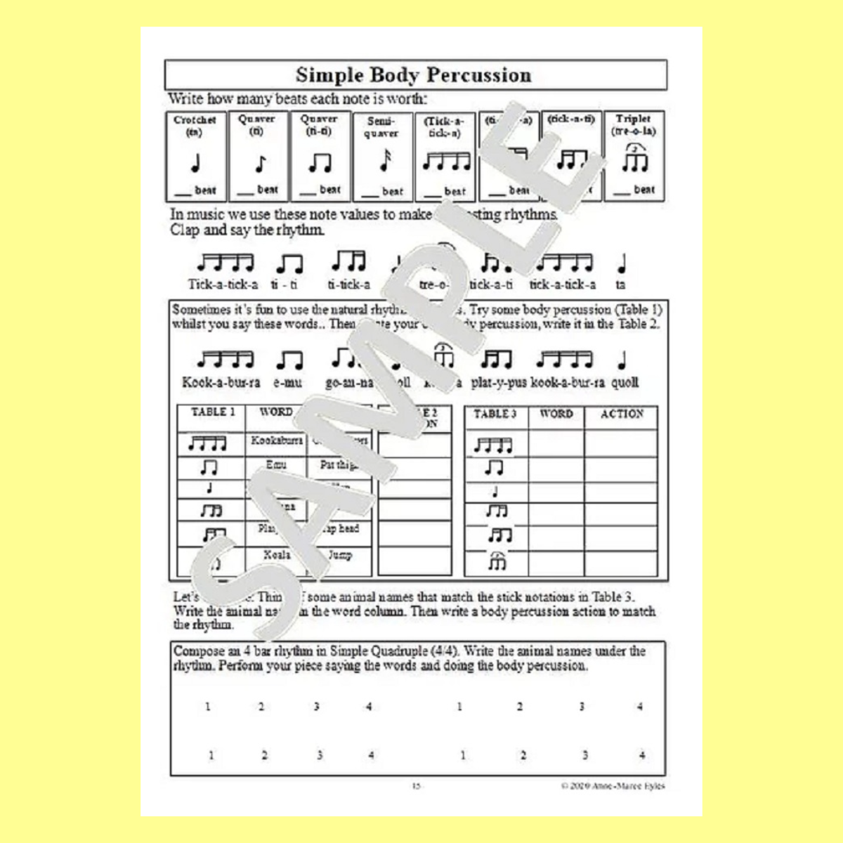 Music Stepz 4 Kidz - Year 5 Student Music Workbook (NEW) 20 Pack Classroom Bundle