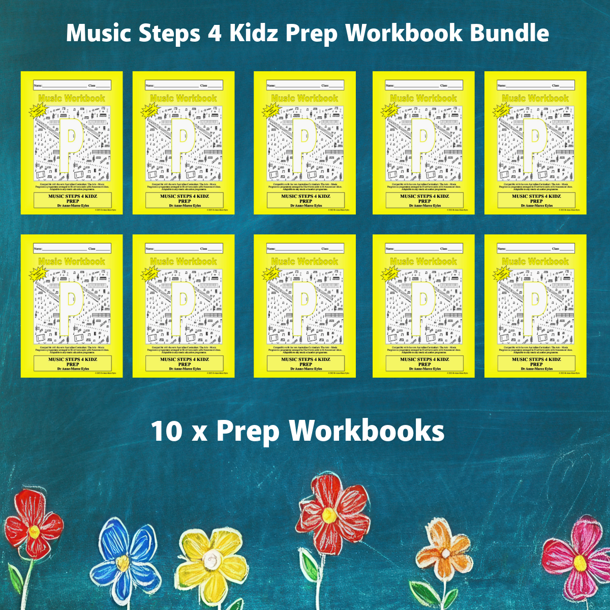 Music Stepz 4 Kidz - Prep Student Music Workbook (NEW) 10 Pack Classroom Bundle