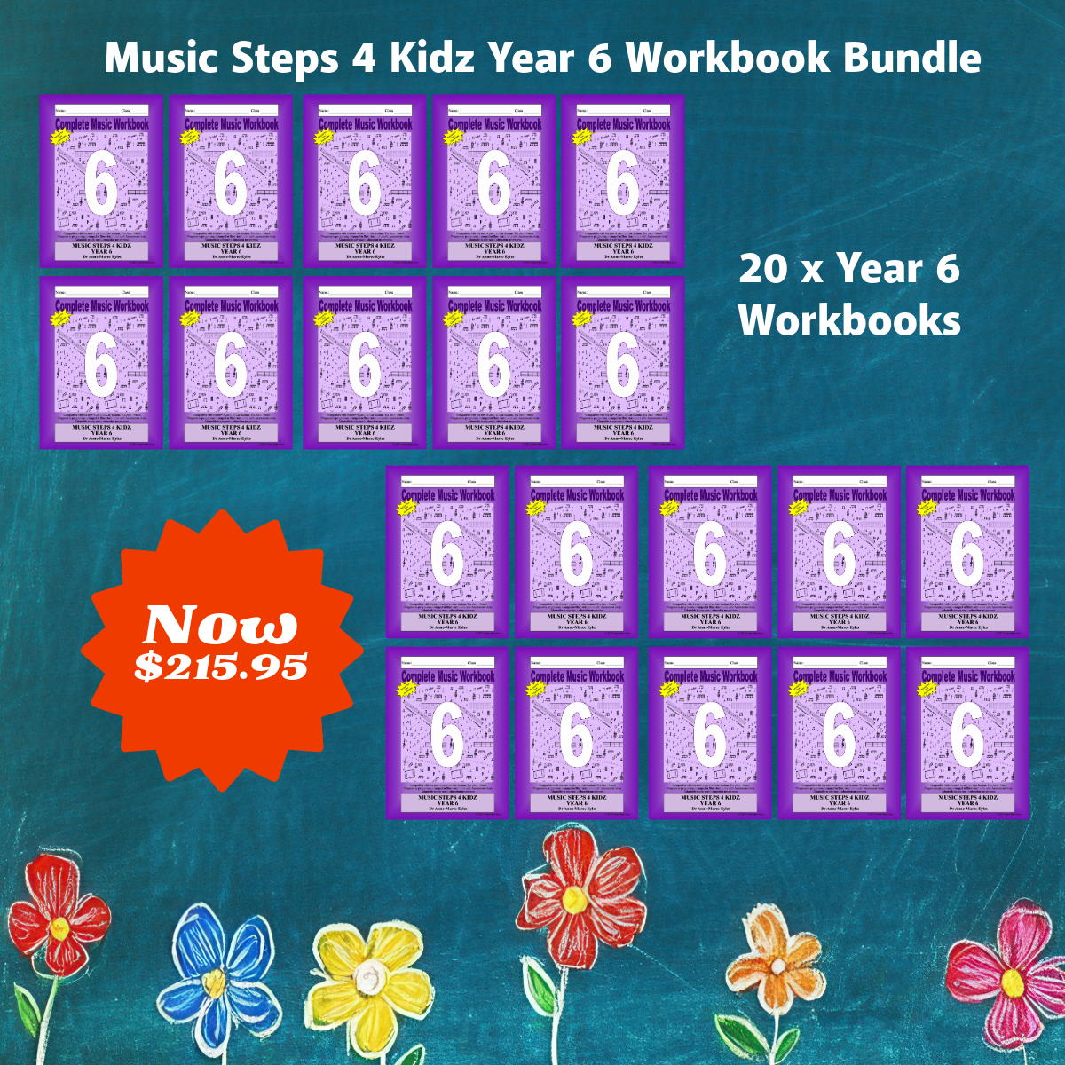 Music Stepz 4 Kidz - Year 6 Student Music Workbook (NEW) 20 Pack Classroom Bundle