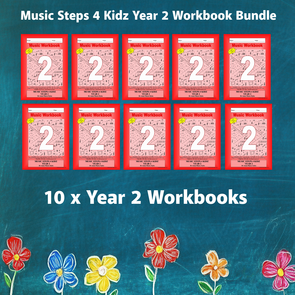 Music Stepz 4 Kidz - Year 2 Student Music Workbook (NEW) 10 Pack Classroom Bundle