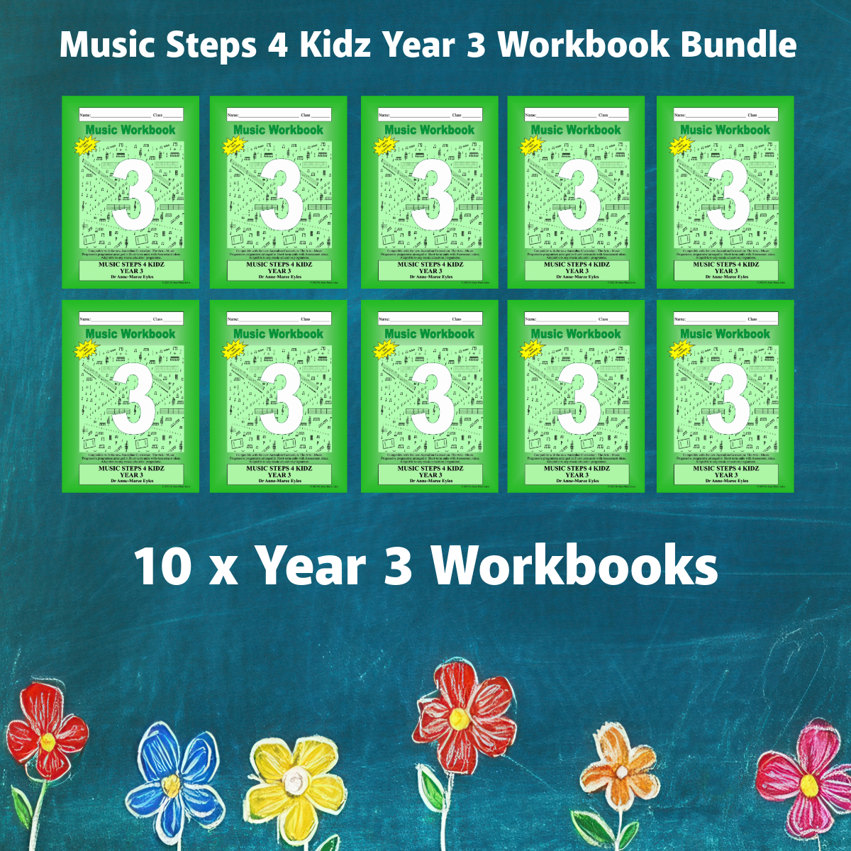 Music Stepz 4 Kidz - Year 3 Student Music Workbook (NEW) 10 Pack Classroom Bundle