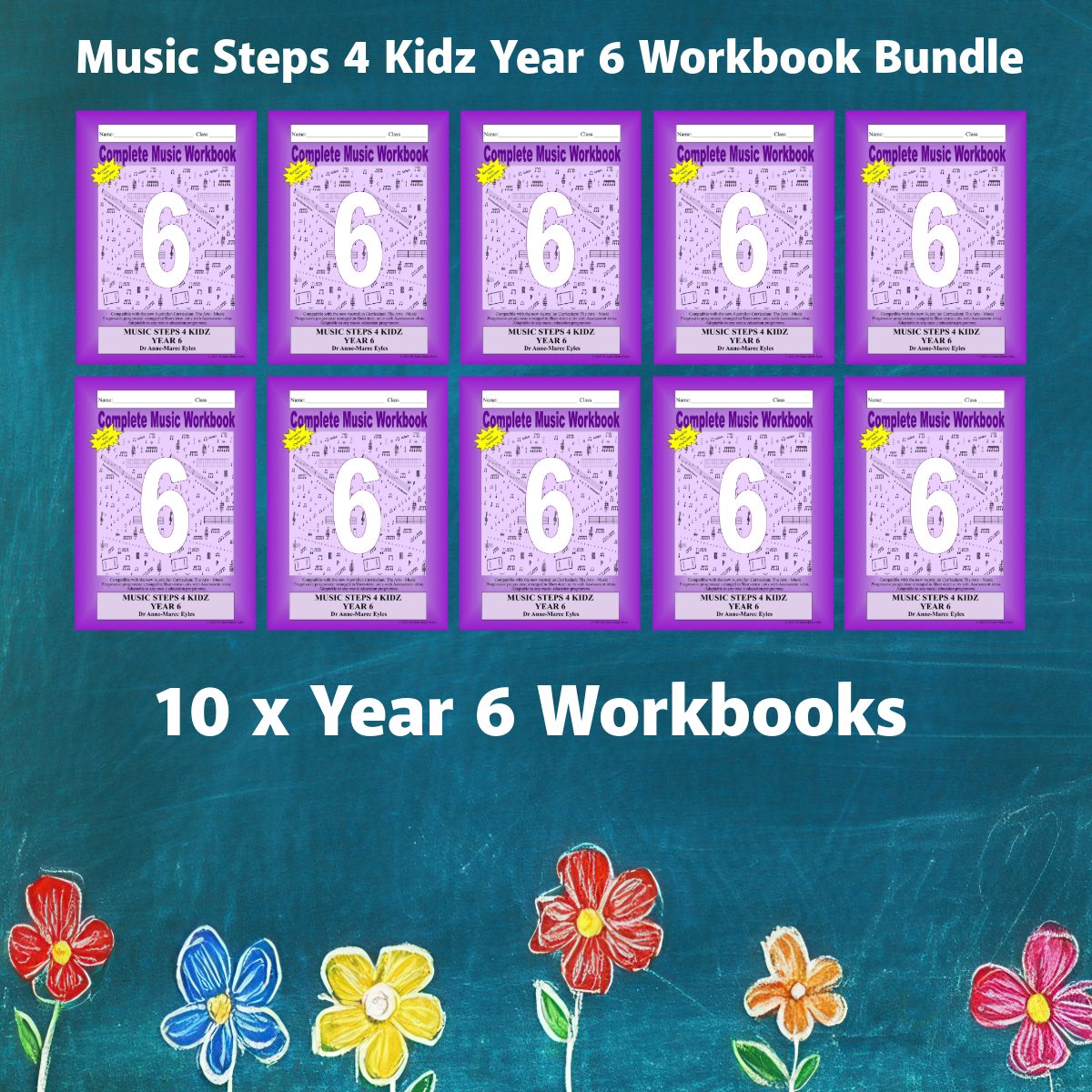 Music Stepz 4 Kidz - Year 6 Student Music Workbook (NEW) 10 Pack Classroom Bundle